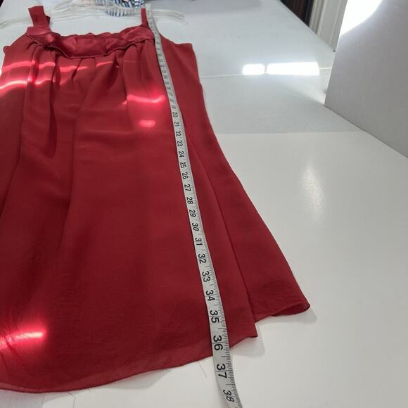 Studio M Women's Maternity Shift Dress Size M 100% Silk Maroon Lined Relaxed - Picture 8 of 10